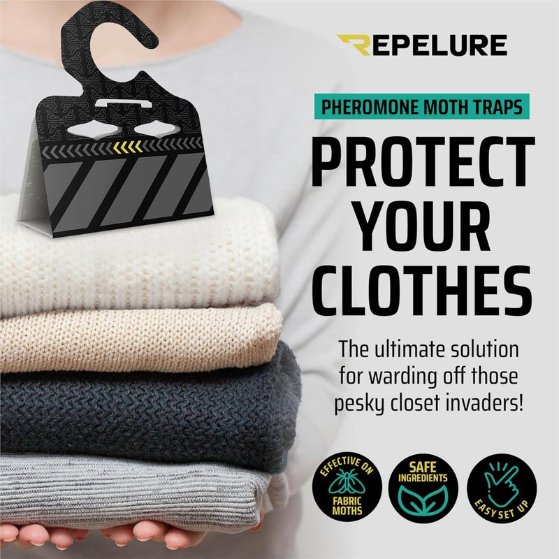 Repelure Premium Moth Traps for Clothes - Strongest Luring and Stickiest Closet Moths Traps - Killer Indoor Repellent for Closets (6 Pack) - Image 5